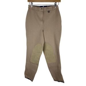 Miller's Women's 26L Tan Leather Patch Horse Riding Breeches Equestrian Pants